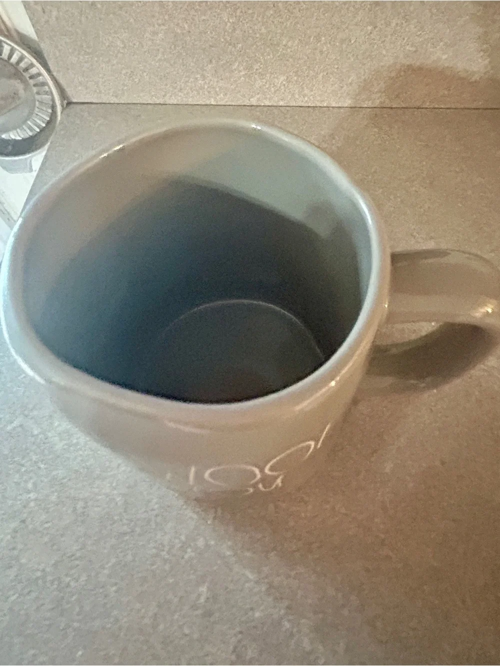 Rae Dunn Gray 'I WOOF YOU' Ceramic Mug